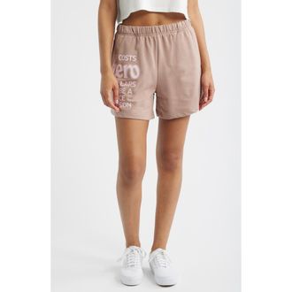 The Mayfair Group It Costs $0 High Waist Sweat Shorts in Taupe at Nordstrom Rack, Size Large/x-Large
