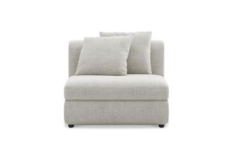 Castlery Fable Armless Sofa Customized, Performance Classic Twill, Medium Grey, Spill Resistant, Ultra Deep Seats for Castlery