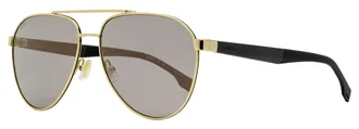 BOSS Boss Mens Carbon Fiber Pilot Sunglasses B1485S RHLWM Gold/Black 60mm