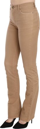 Just Cavalli Womens Cotton Stretch Mid-Waist Skinny Trousers Brown