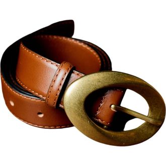Fortela Teodora Leather Belt in Brown at Nordstrom, Size 100