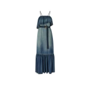 Pinko Maxi Dresses, female, Blue, Size: XS Pinko Dresses