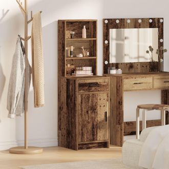 Berkfield Home Highboard Old Wood 40x41x135 cm in Brown | Size: 40 x 41 x 135 cm