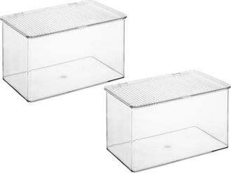 Sorbus Large 2-Pack Storage Bins with Lids in Clear at Nordstrom Rack