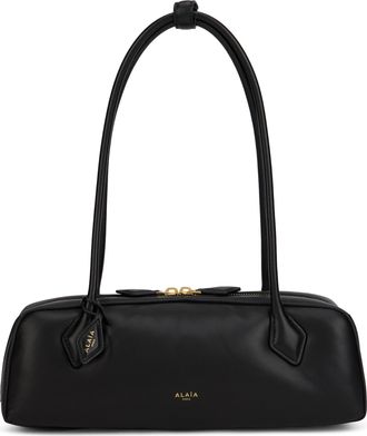 Alaia Womens Shoulder Bag Le Teckel Leather Black