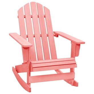 vidaXL Vidaxl - Silla Mecedora De Jard&iacute;n Adirondack Madera Maciza De Abeto Rosa