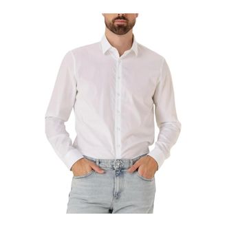 Calvin Klein Heren, Overhemden, Wit, Maat: XL Katoen