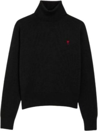 Ami De Coeur Turtleneck Sweater - Heren - Coltruien - Zwart - S - Wol - Truien & Vesten