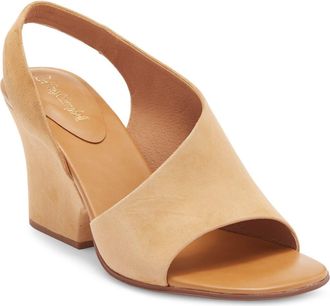 Jeffrey Campbell Pastiche Half dOrsay Sandal in Camel Suede at Nordstrom, Size 8.5