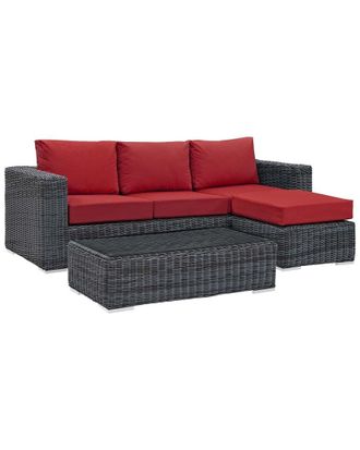 ModWay Summon 3-Piece Outdoor Patio Sunbrella Sectional Set