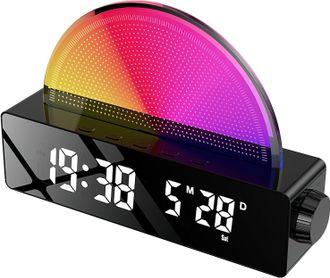 OEM Sveglia Digitale, Sveglia Luminosa Con Funzione Di Ricarica Usb, Sveglia Luminosa, Sveglia Intelligente, Luce DAtmosfera, Lampada Da Comodino, Display