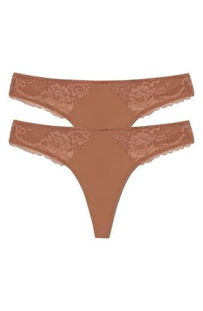Skarlett Blue 2-Pack Minx Thongs in Gleam at Nordstrom, Size X-Large