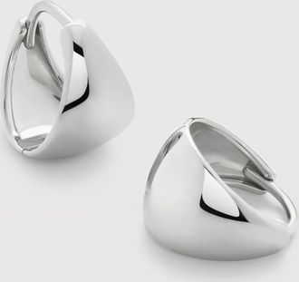 Monica Vinader Sterling Silver Tapered Huggie Earrings