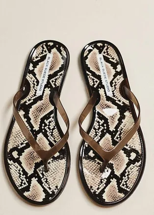 Black Suede Studio Jelly Flip-Flop Sandals