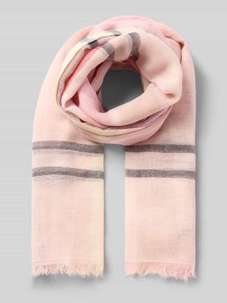 Barbour Schal aus Baumwoll-Leinen-Mix in Rosa, Gr&ouml;&szlig;e 1