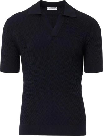 Paolo Pecora Heren, Tops, Blauw, Maat: L Katoen