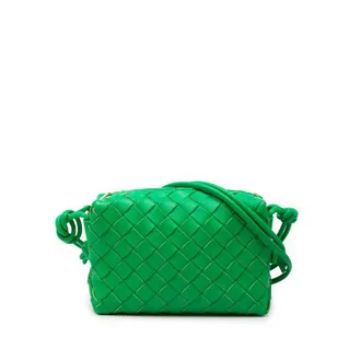 Bottega Veneta Pre-owned Bottega Veneta Mini Lambskin Intrecciato Loop Camera Bag Unisex PU6U1N6J8ANW8I1K
