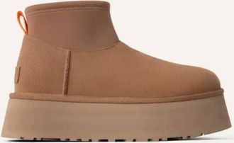 UGG Womens Classic Mini Dipper Boot In Chestnut