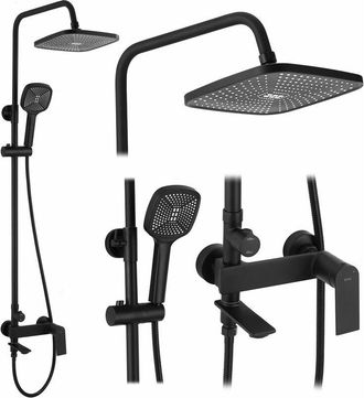 Rea Rea - Conjunto De Ducha Storm Black Matt