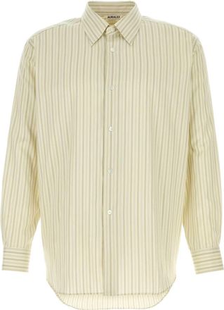 Auralee Embroidered Cotton Blend Shirt