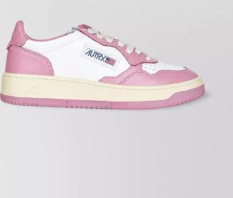 Autry low sneakers bicolor leather panels rubber sole