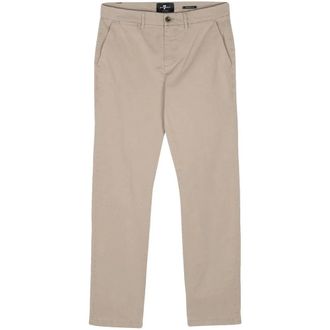 7 For All Mankind Heren, Broeken, Beige, Maat: W40 Leer