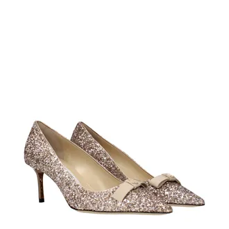 Jimmy Choo London Glitter Heel - Gold