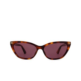 Gucci Stijlvolle zonnebril - Dames - Zonnebrillen - Bruin - 58 MM - Accessoires