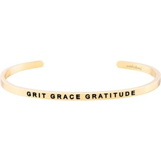 Mantra Grit Grace Gratitude bracelet in Outside - Yellow Gold at Nordstrom