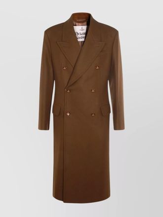 Vivienne Westwood long coat with flap pockets and back vent
