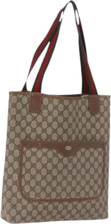 Gucci Pre-owned Tote Bag - Dames - Vintage Shopper - Bruin - ONE Size - Leer - Vintage