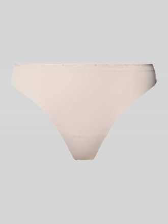 Tommy Hilfiger String mit Label-Detail in Beige, Gr&ouml;&szlig;e XS