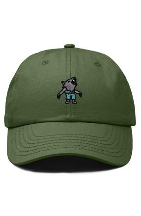 Dalix Werewolf Embroidered Dad Hat in Olive at Nordstrom