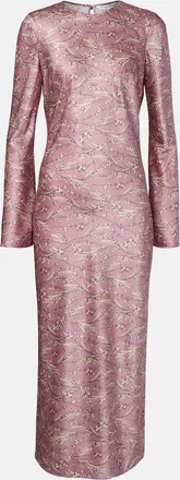 Veronica Beard Gemma floral silk-blend satin midi dress