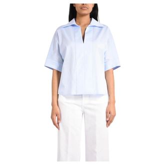 Dondup Blouses, female, Blue, Size: L Formal Shirts