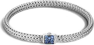 John Hardy Classic Chain Blue Sapphire Sterling Silver Bracelet - Bbs96002bspxum