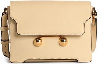 Marni New Trunk Ivory Leather Crossbody Bag