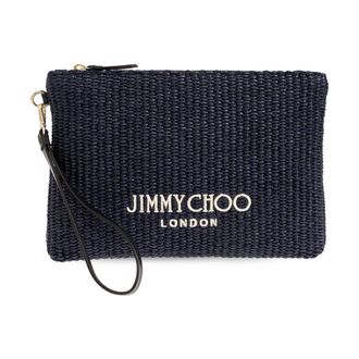 Jimmy Choo London Clutches, female, Blue, Size: ONE SIZE Zipped Flat Pouch