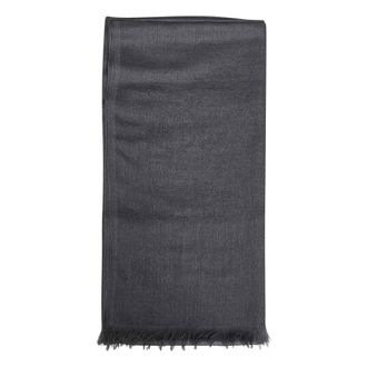 Brunello Cucinelli Cashmere and Silk Scarf - female - Brunello Cucinelli - Winter Scarves - Gray - ONE SIZE - Accessories