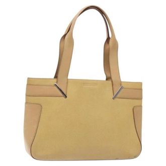 Gucci Pre-owned Leather gucci-bags - Dames - Vintage Shopper - Beige - ONE Size - Leer - Vintage