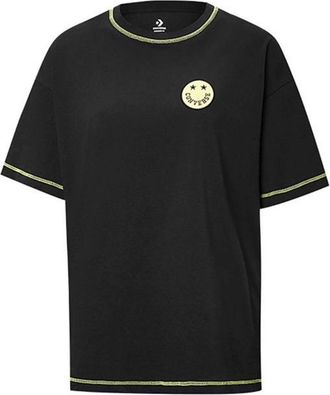 Converse (WMNS) Converse Casual T-Shirt Asia Sizing Black Yellow 10018923-A01