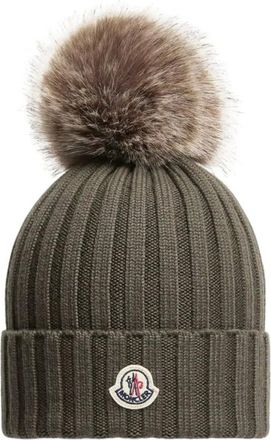 Moncler Accessories, male, Green, ONE SIZE, Pom Pom Hat