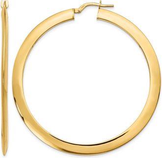 Diamond2Deal 14K Yellow Gold Round Shape Hoop Earrings
