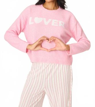 PJ Salvage Feeling Loved Lover Snuggle Sweater In Pink