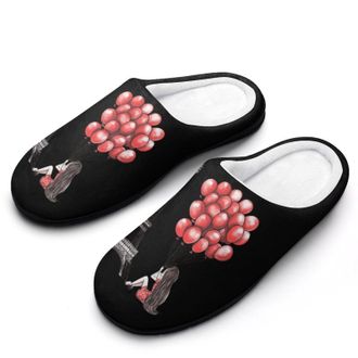 Generic Eiffel Tower Paris France Womens Slippers Warm House Slippers Indoor House Shoes with Anti-Skid Rubber Sole