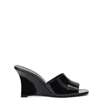 Stuart Weitzman Vinnie Wedge Mule 85 - female - Stuart Weitzman - Wedges - Black - 6 1/2 UK - Shoes