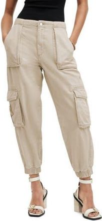 AllSaints Frieda Twill Cargo Joggers in Natural White at Nordstrom Rack, Size 4