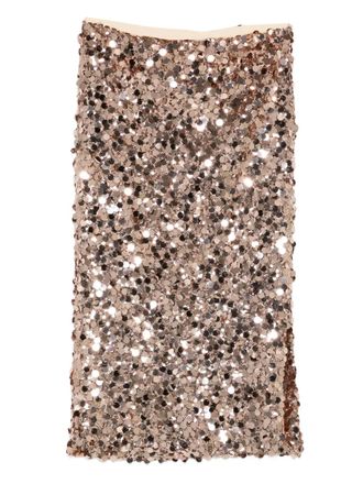 iBlues Attila midi-rok verfraaid met pailletten - Geel