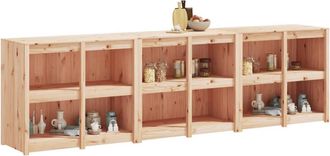 Berkfield Home Outdoor Kitchen Cabinets 3 pcs Solid Wood Pine in Light Tan