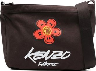 Kenzo Borsa a spalla con stampa - Marrone